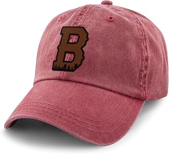 Boston B Skyline Leather Patch Washed Dad Hat
