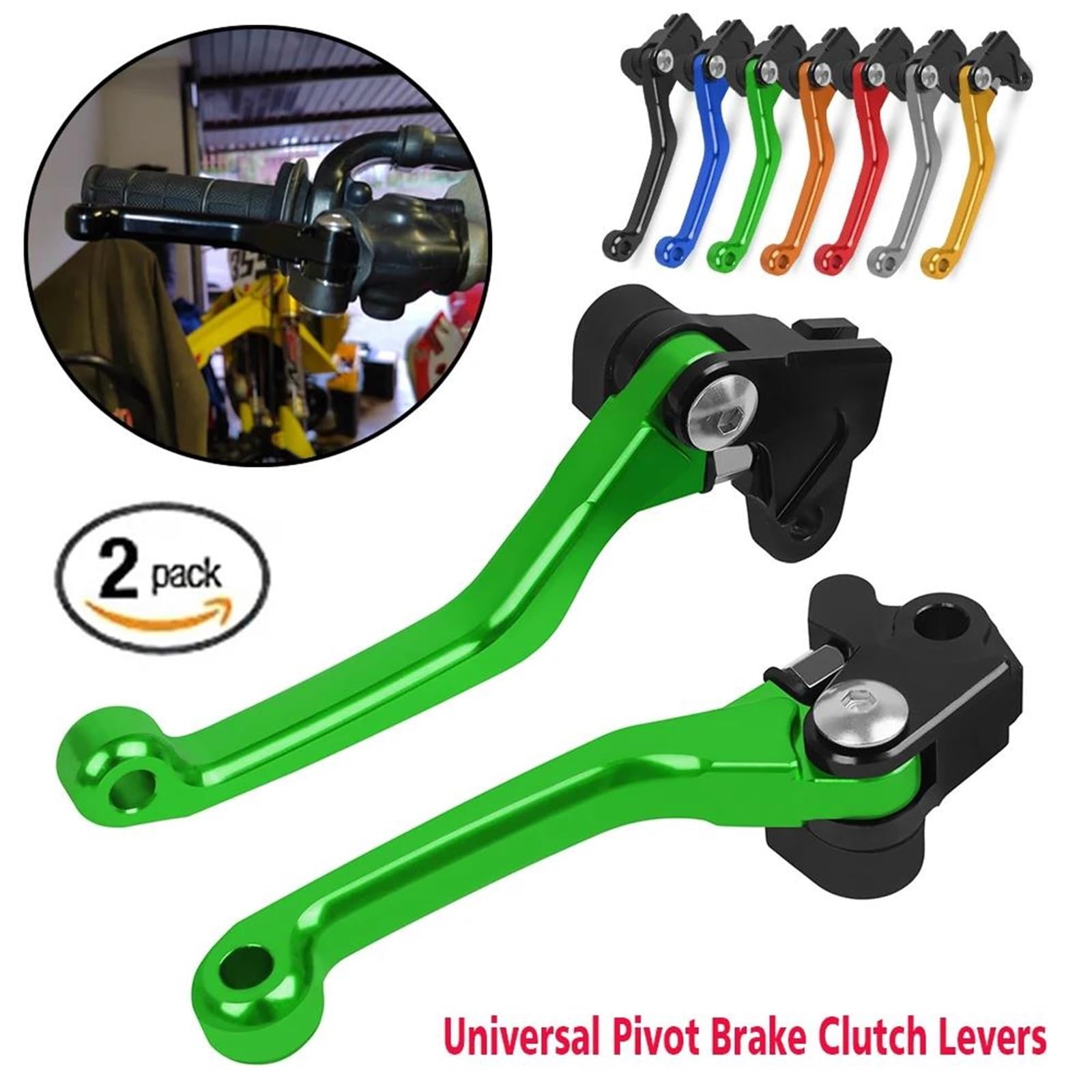 Leve Pieghevoli Frizione E Freno Per Kawasaki KX125 2006-2008 – CNC Alluminio, Regolabili E Antiscivolo