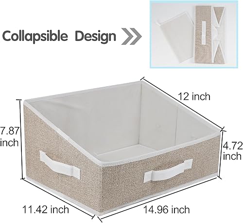 Miniatura 5 de Paquete de 6 contenedores de almacenamiento de armario para estantes, cestas de estante para organización, organizadores de armario y