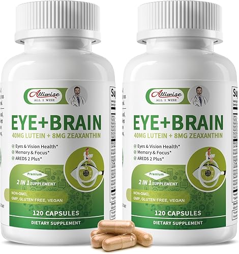 Miniatura 10 de Vitaminas de Luteína para los Ojos 14 en 1 Suplemento de Vitaminas para la Salud Ocular, Apoyo para Ojos Secos, Suplemento para la Memoria y el