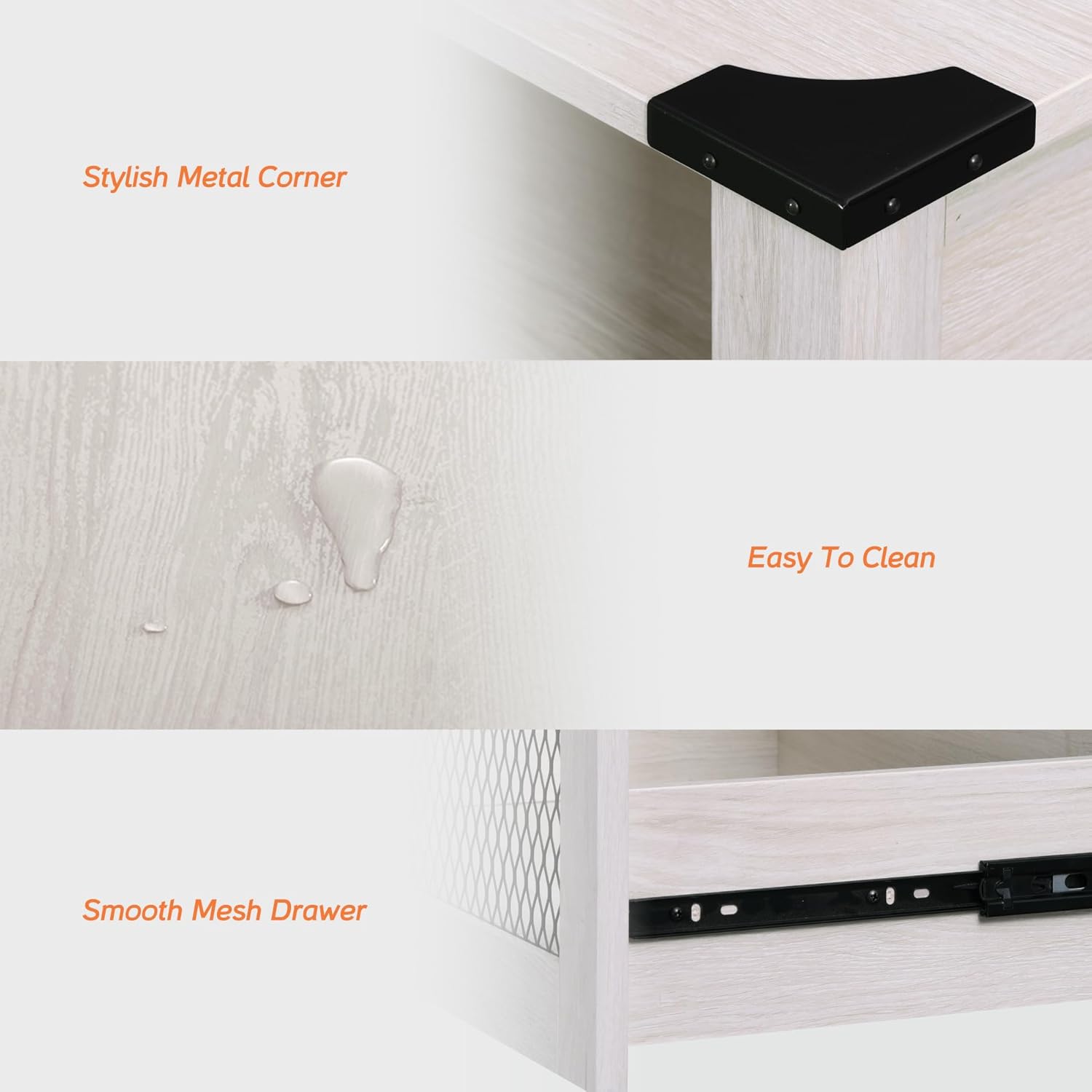 WAMPAT 30 inch Square Coffee Table,Drawer Storage Coffee Table for Living Room,Farmhouse Accent Table with 2 Compartments Open Shelf,Antique White