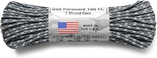 ATWOOD ROPE MFG. アトウッド・ロープ 7Strand 550Lbs パラコード 100フィート MADE IN USA (TITANIUM)パラコード 4mm 3mm 2mm 万能ロープ