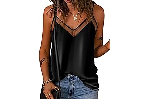 Women's Concert Tank: Sophisticated Mesh and Satin Elegance