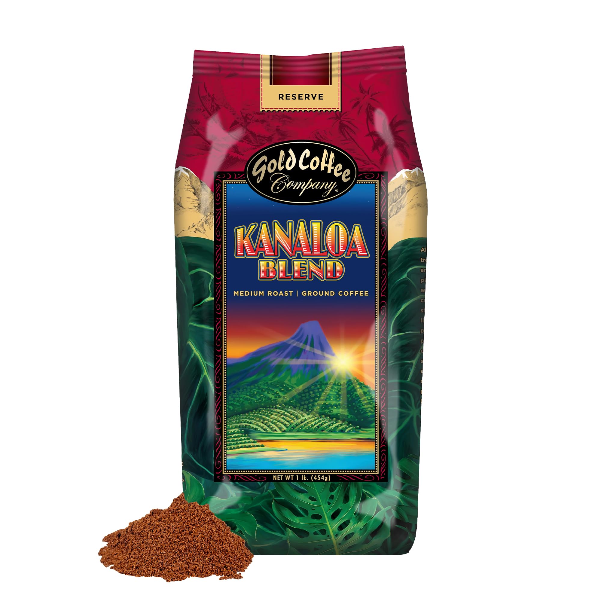 GOLD COFFEE COMPANYKanaloa Blend Ground, 1lb - Pack of 1