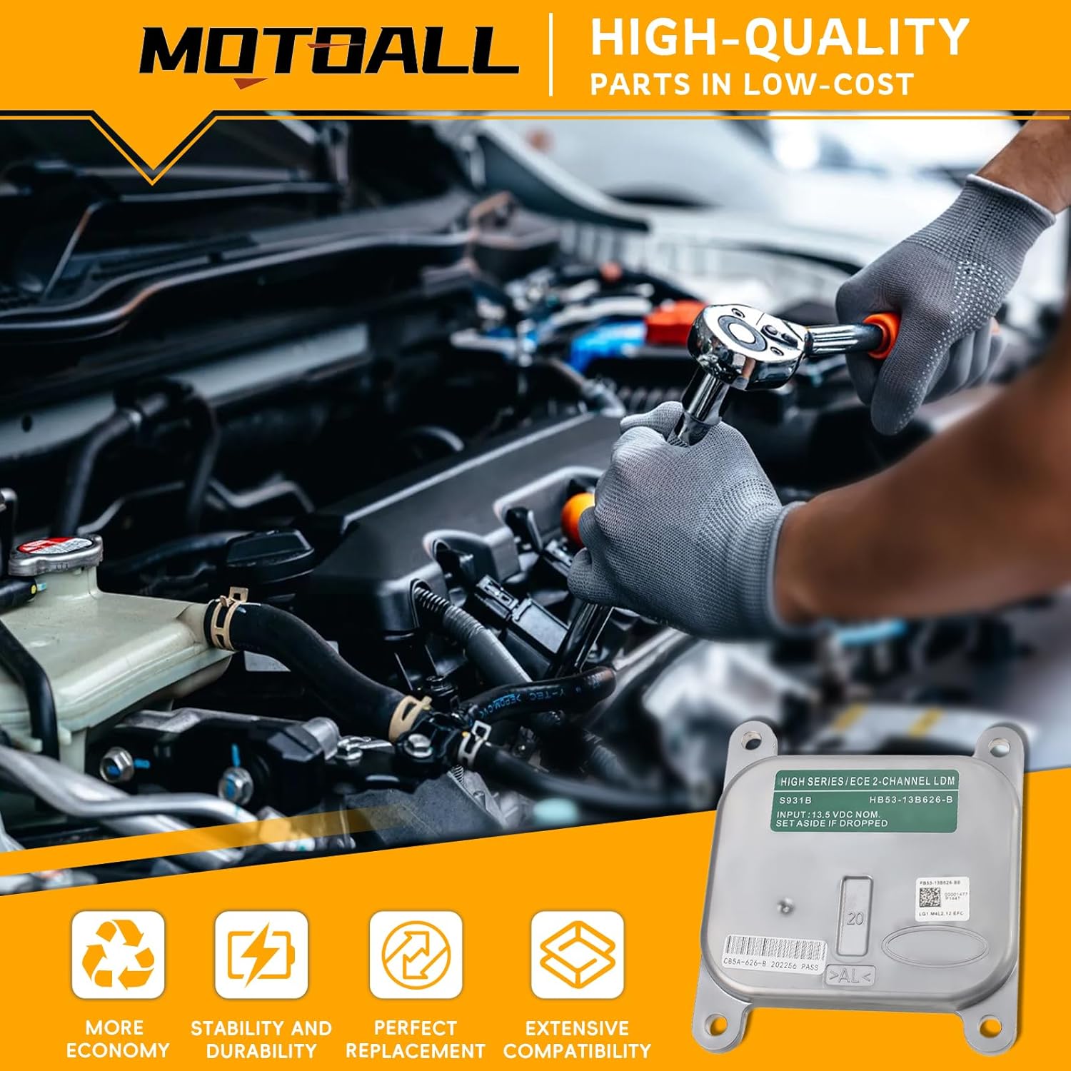 MOTOALL FB53-13B626-B Xenon Ballast for Ford Explorer 2016-2019 Module Control Unit