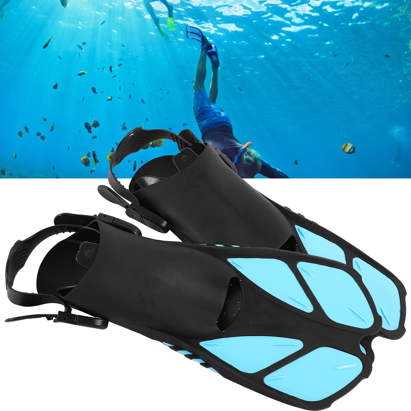 1 para regulowanych płetw do nurkowania Miękkie TPR Długie płetwy do pływania z otwartym piętą do snorkelingu