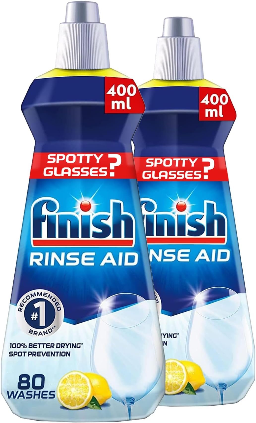 Rinse Aid, Lemon Sparkle Scent, 400ml x 2