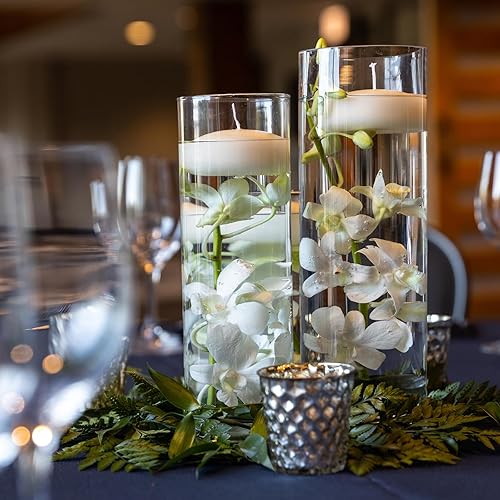 Miniatura 7 de PATIKIL Jarrones cuadrados de vidrio de 6 x 4 pulgadas, florero con forma de cubo, portavelas flotante transparente, centros de mesa para decoración