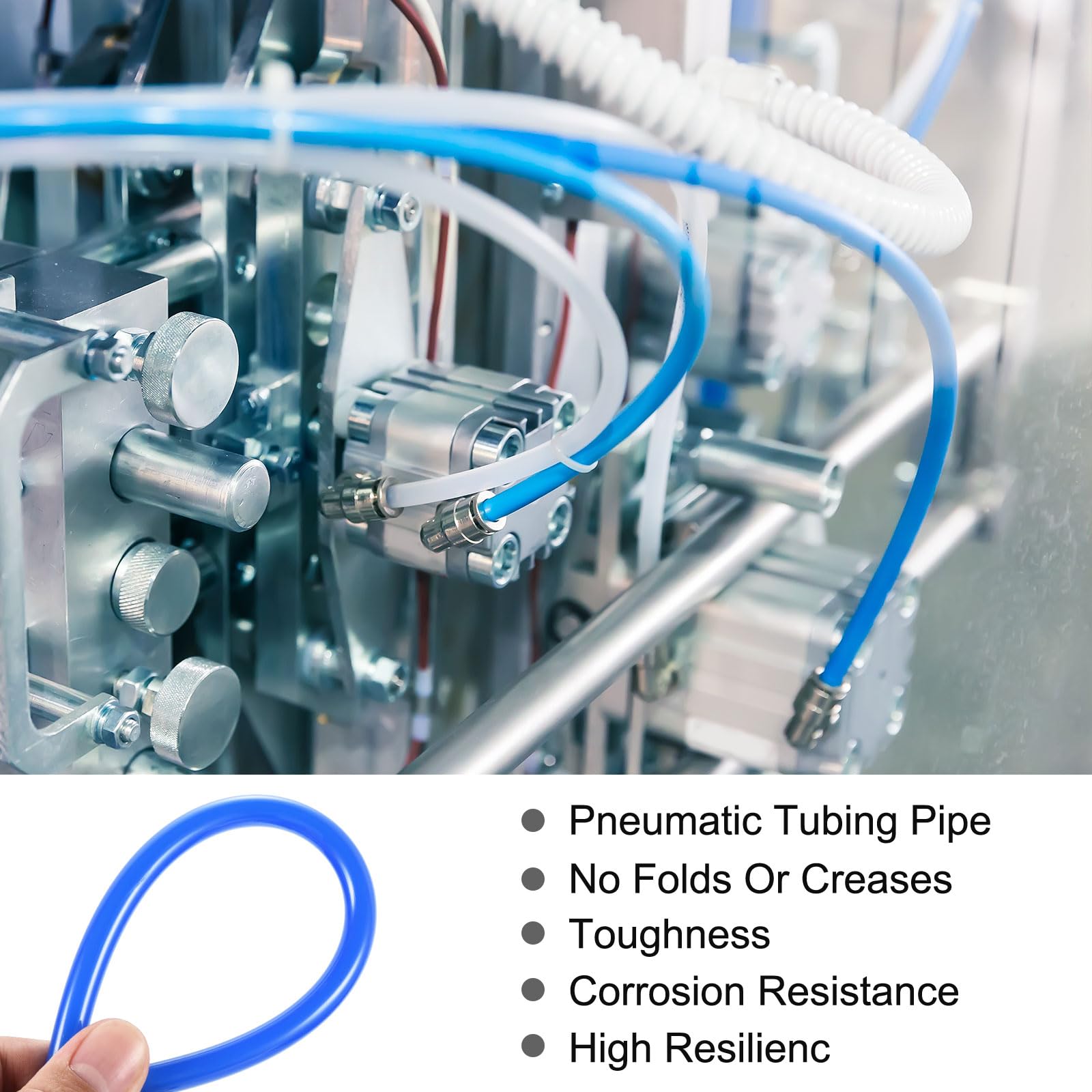 Tube Pneumatique Polyuréthane 8x5mm Bleu - 5 Mètres - Rebower