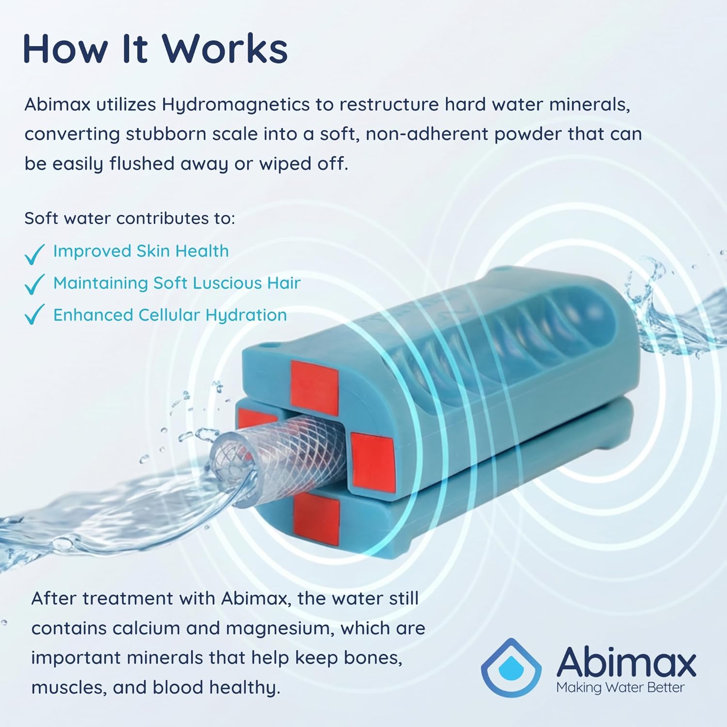 Magnostream Magnetic Water Descaler – Whole House Limescale Remover for Pipes, Appliances & Showers (Pack of 2) – Salt-Free Water Softener Alternative & Hard Water Conditioner – Eco-Friendly Unit