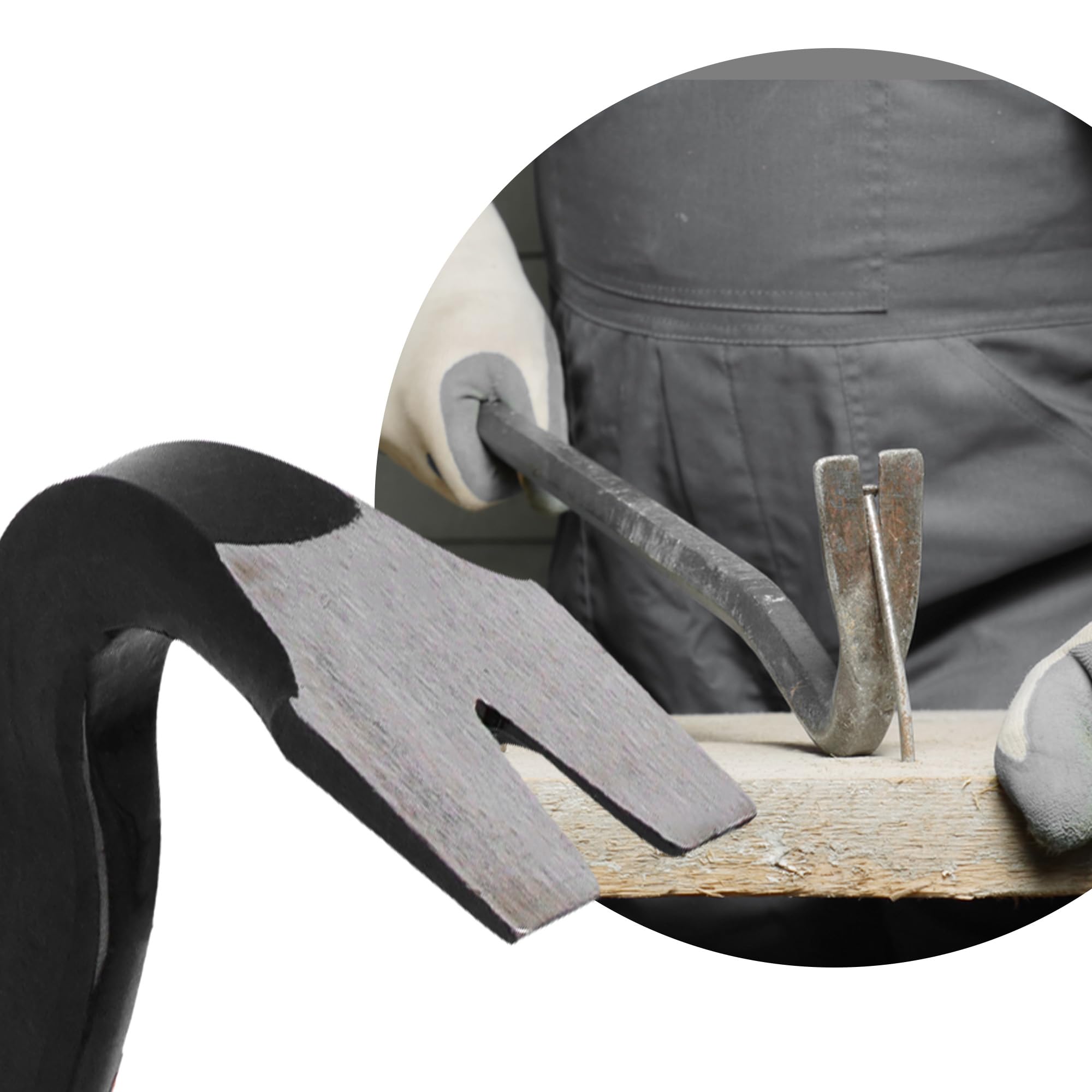 Piede di Porco 40cm Estrai Chiodi Barra di Montaggio Artiglio Di Chiodo Leva di Montaggio Piede di Capra Fessure per Chiodi Pratico Strumento-Multifunzione Lavori di Demolizione