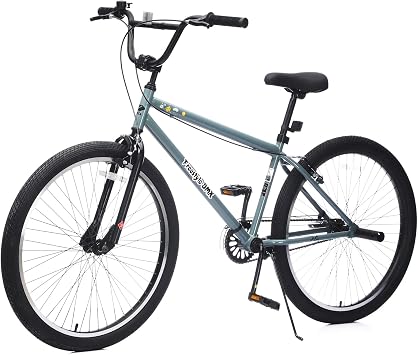 26 Inch BMX Style Mountain Bike for Teen Bike and Men Women Bikes,MTB Single 1 Speed Bicycle,Kids Bike from Beginner-Level BMX to Advanced Riders with 4 Pegs,Youth Bikes,3 Colors