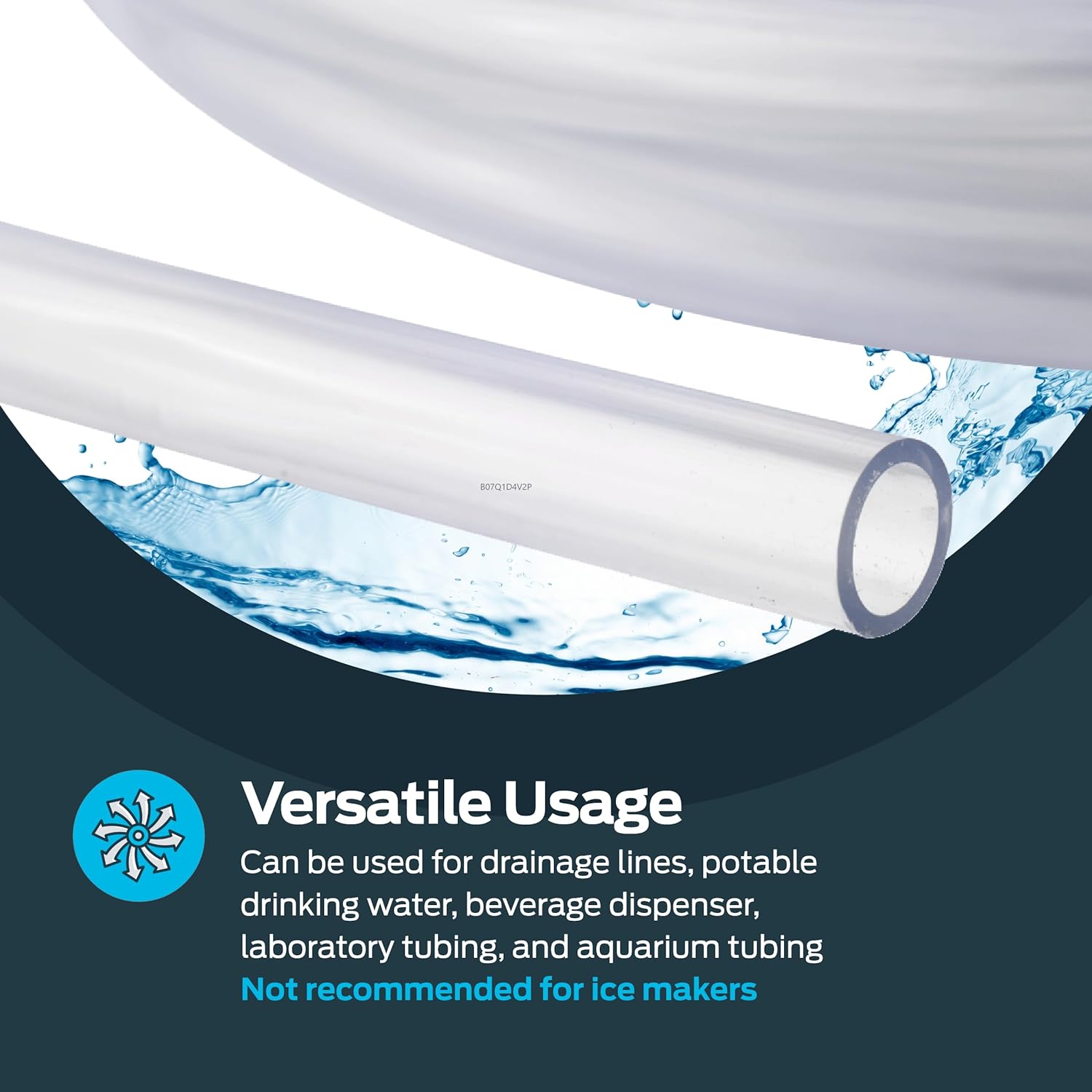 Eastman 3/8 Inch ID (1/2 Inch OD) PVC Clear Vinyl Tubing, 100 Foot Length, 98624