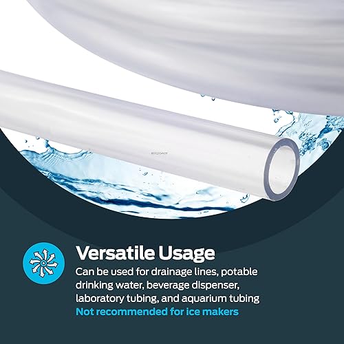 Miniatura 25 de EZ-FLO - Tubo de vinilo transparente de PVC de 1/2 pulgada de diámetro interior (5/8 pulgada de diámetro exterior), 50 pies de longitud, 98623