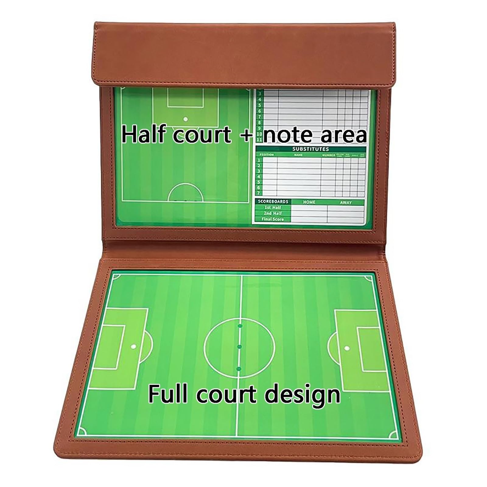 Lavagna Tattica Calcio, Lavagna Calcio Allenatore di Board, Design Pieghevole, Facile da Scrivere e Cancellare, Ideale per Scuola/competizioni/club(Brown)