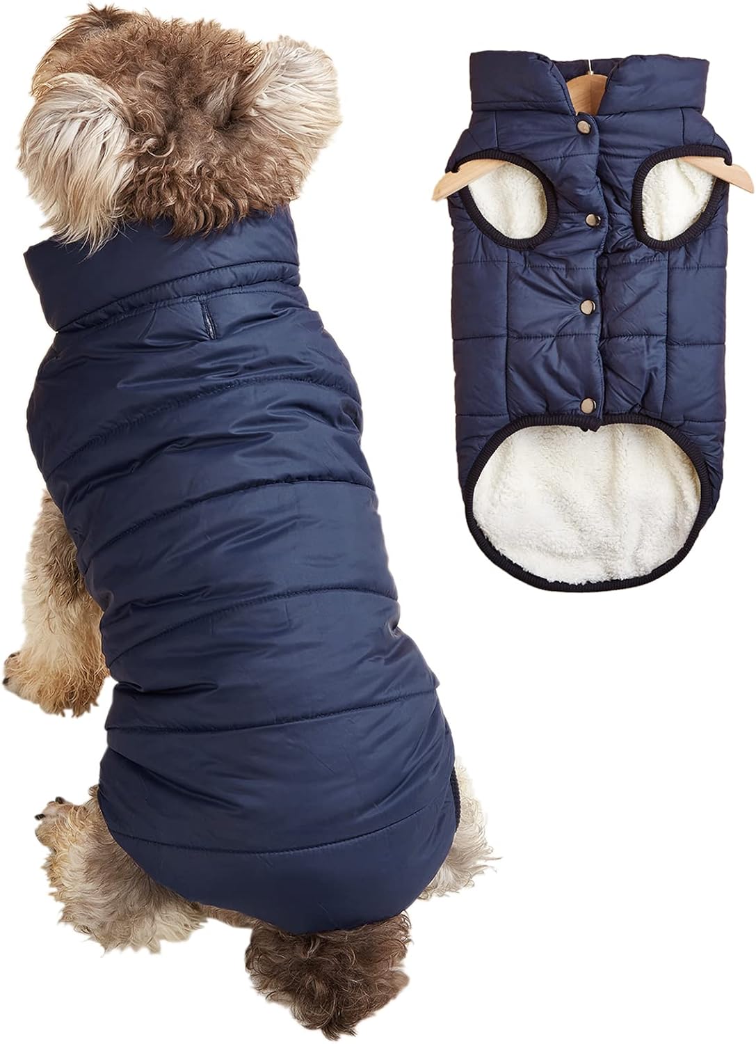 Jecikelon Dog Jacket Puppy Coat: Winter Windproof Dog Coats for Small Medium Large Dog Cold Weather Coats Warm Fleece Lined Doggie Coat…
