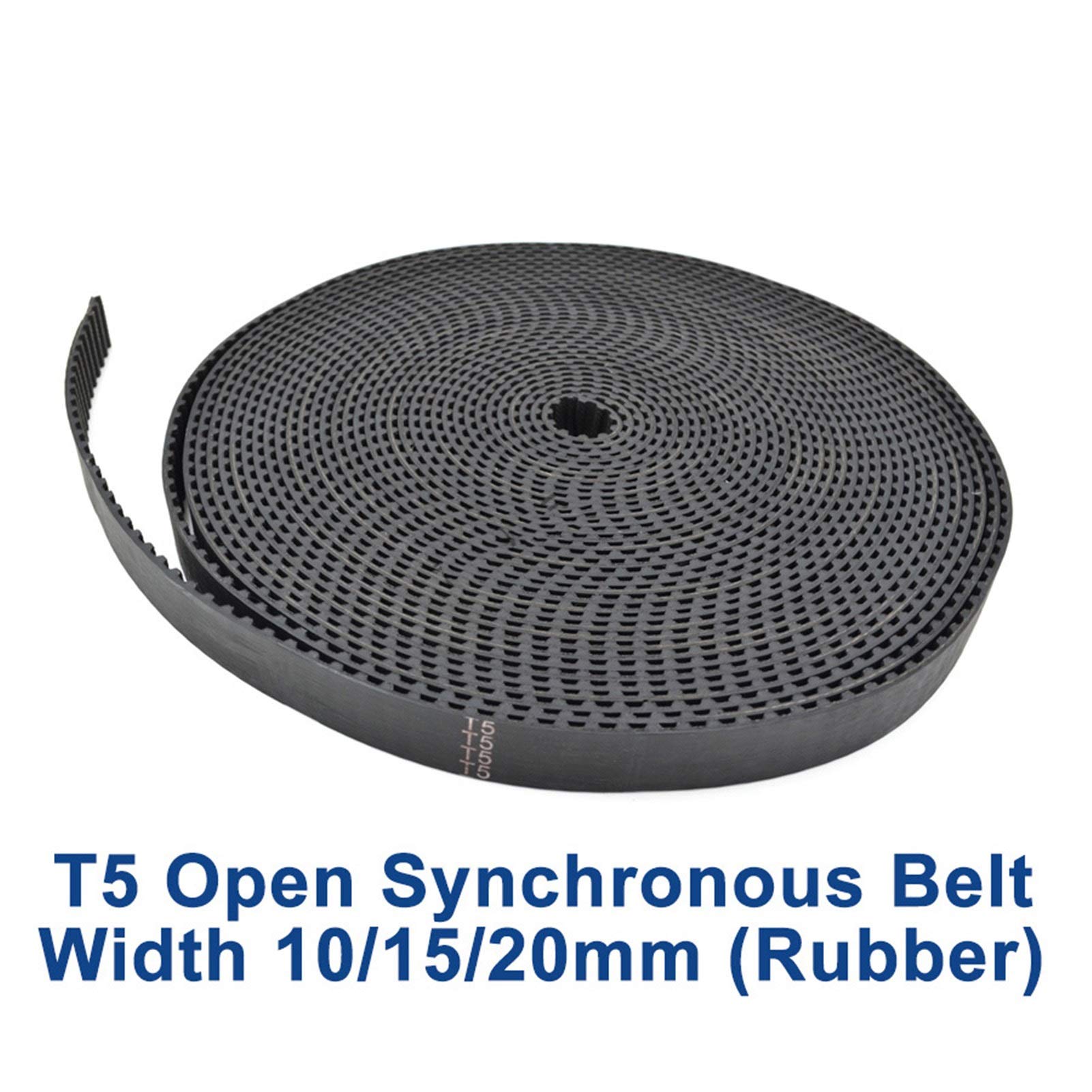 Metryczny pasek rozrządu T5, otwarty pasek synchroniczny, szerokość 10/15/20 mm, nie 5 mm, guma neoprenowa z włókna szklanego, części zamienne do koła pasowego paska rozrządu