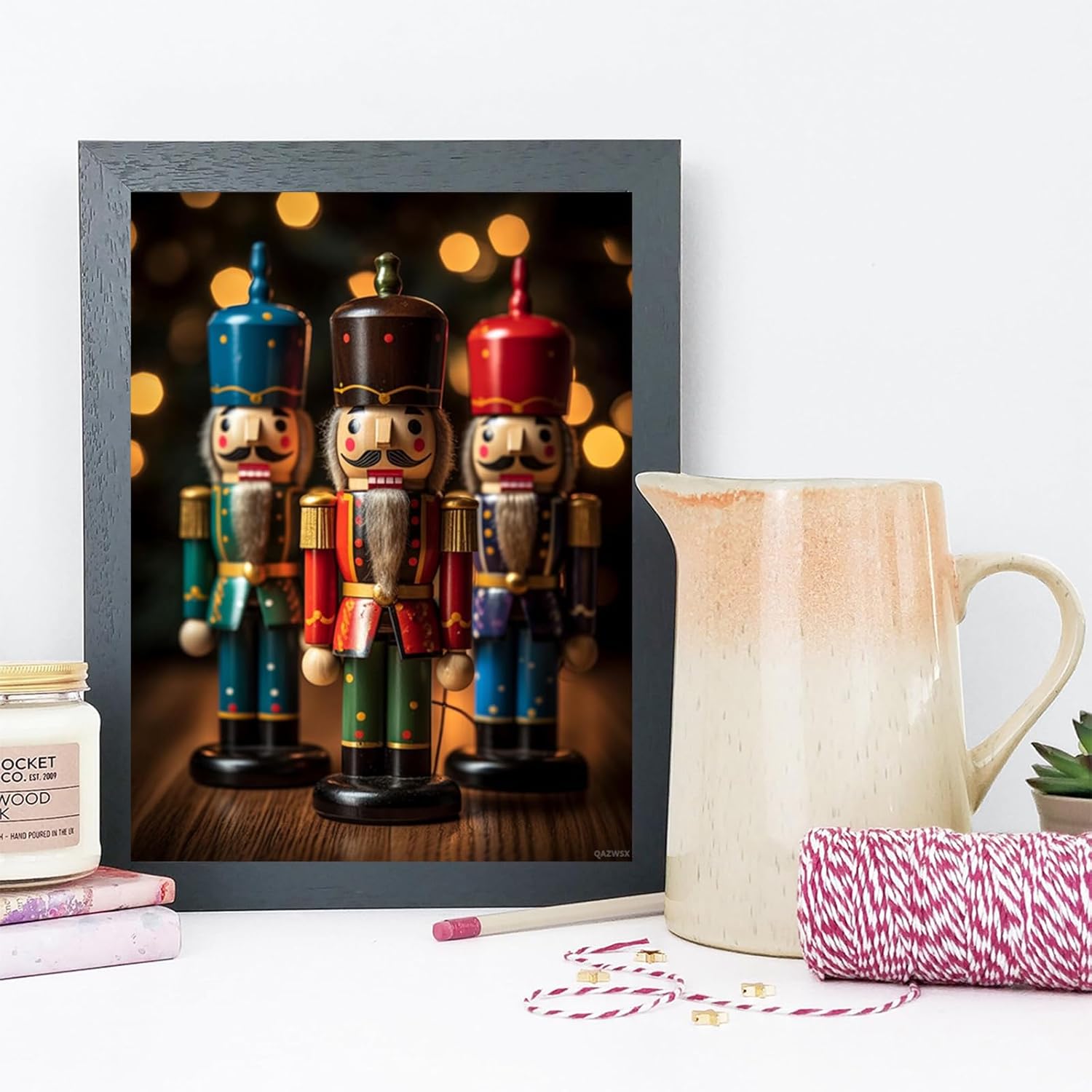 Christmas Nutcrackers DIY 5D Diamond Painting Kits for Adults Diamond Painting for Christmas New Year Valentine's Day Decor Gift 12x16 inch