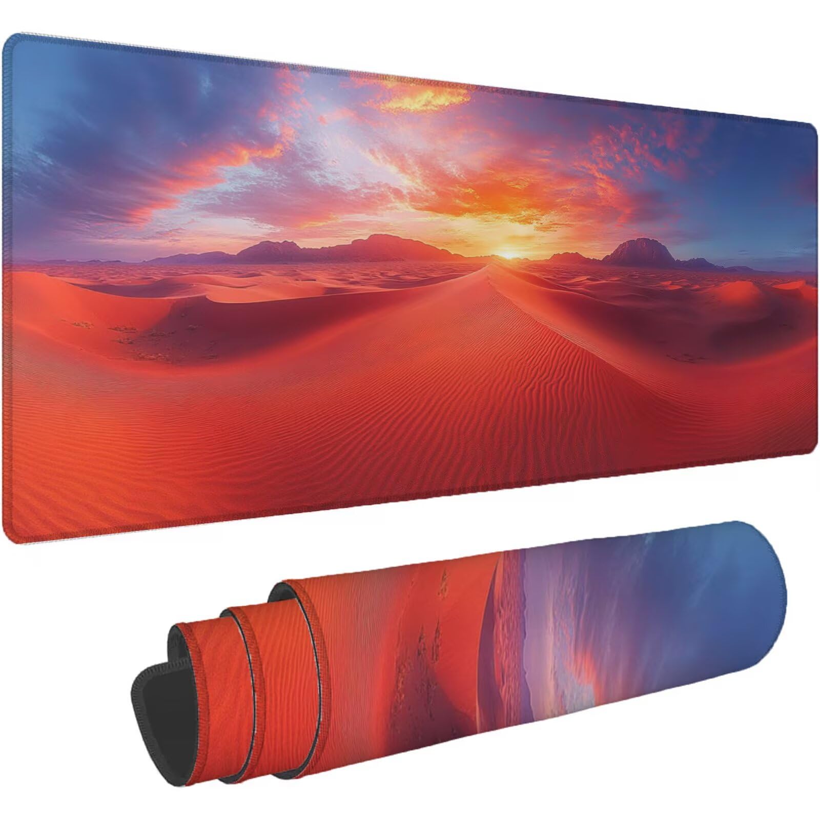Podkładka pod mysz bordowa XXL 1600 x 800 mm mata biurkowa krajobrazowa podkładka pod mysz jednoczęściowa antypoślizgowa gumowa podstawa zszyte krawędzie wodoodporna antypoślizgowa podkładka pod mysz