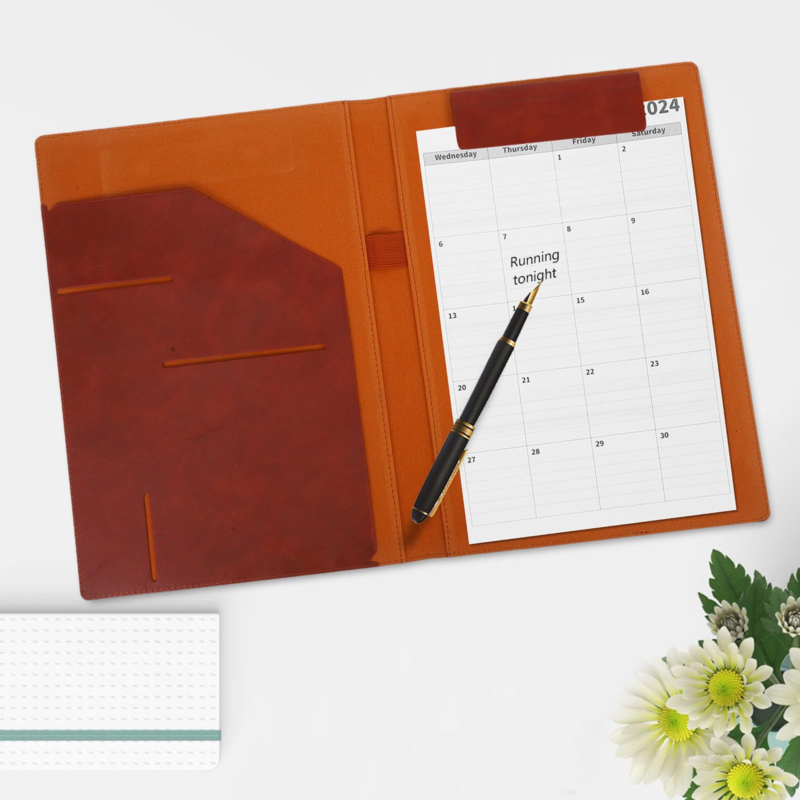 Gatuida Cartella Documenti Marrone in Pu Portablocco Portatile Design Multifunzionale per Ufficio e Studio Organizer Professionale A4
