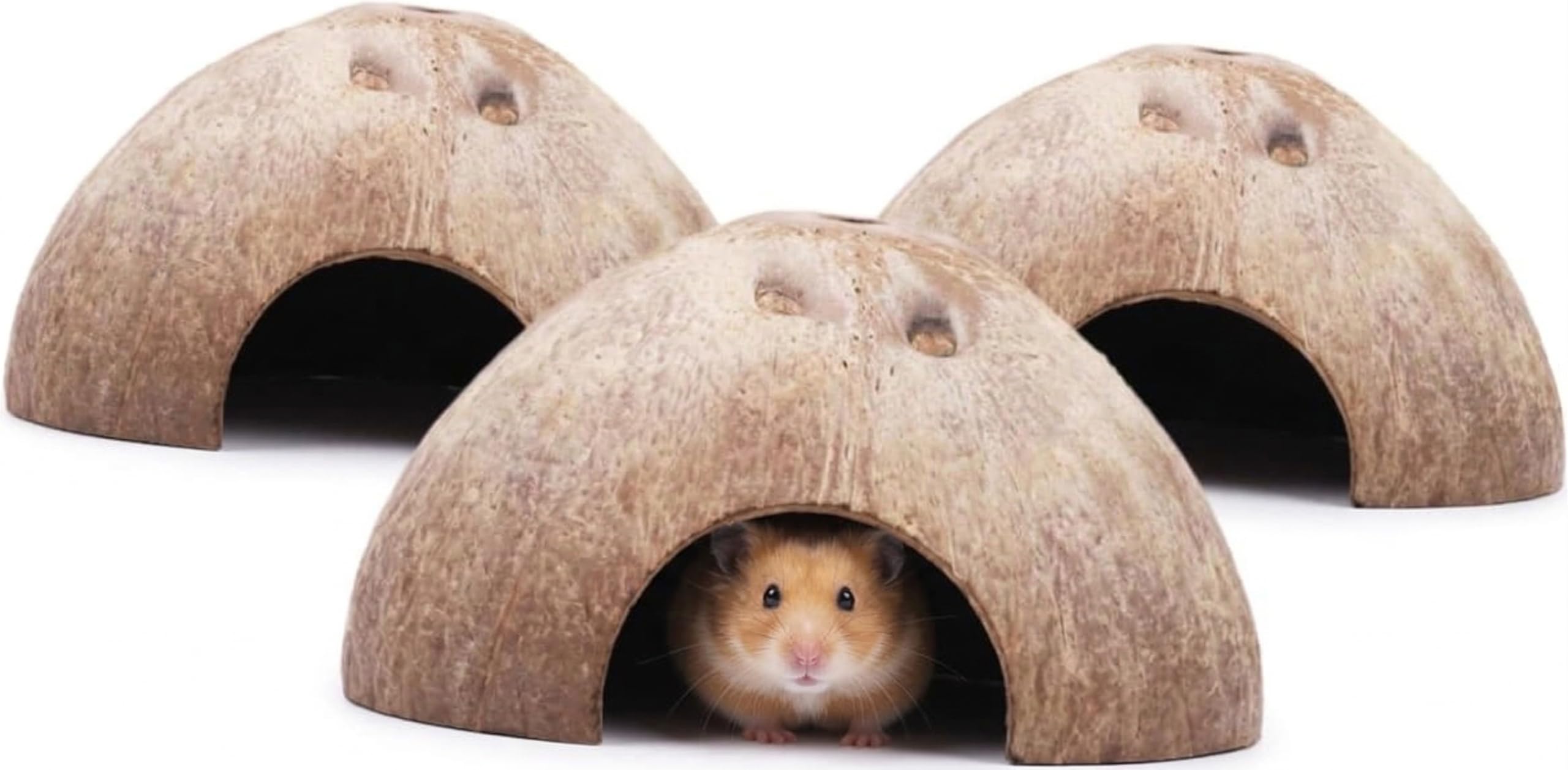 Supvox 3Er Set Kokosnussschalen Hamster Versteck Hamsterhöhl