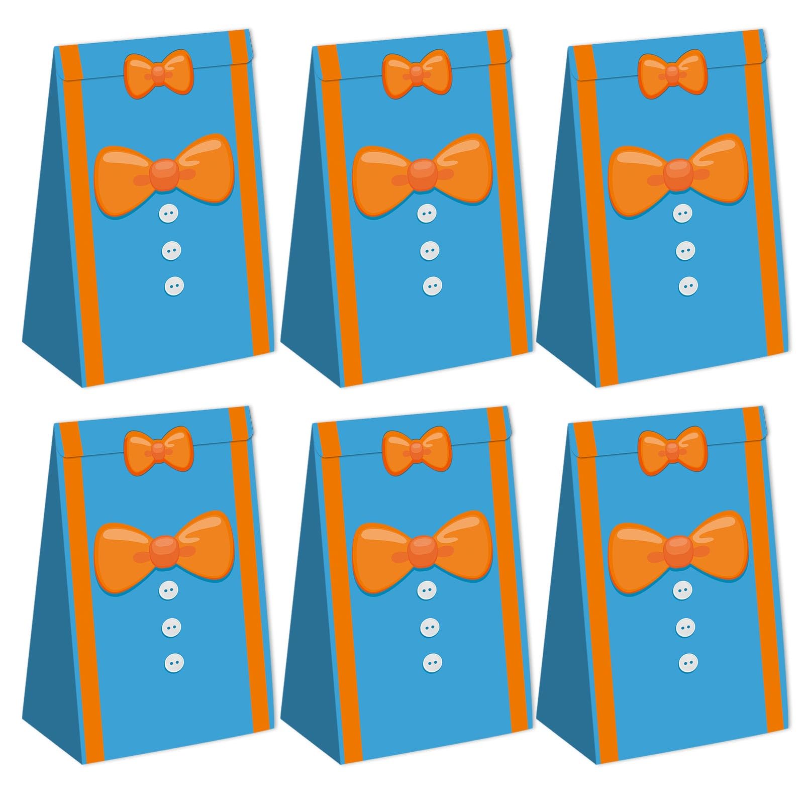 Zliisang 16pcs Yellow Bow Party Favor Bags Bow Stickers Goodie Gift Bags for Kids Construction Birthday Party Decorations Gift Supplies