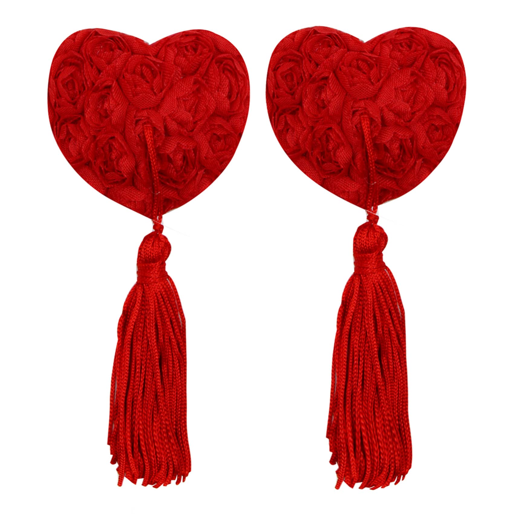 KINGSEVENReusable Flower Silicone Pasties Bra Sexy Breast Petals with Tassel