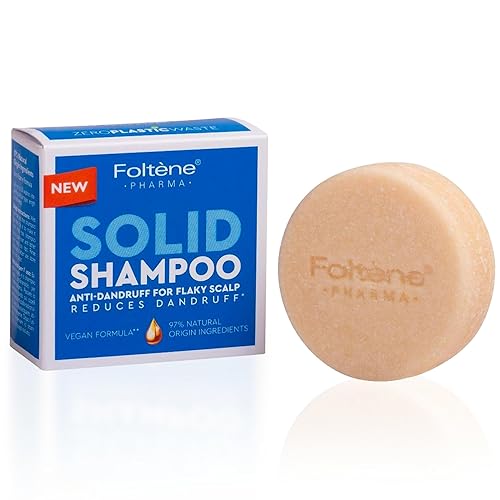 Foltene PHARMA Champú sólido anticaspa  Barra de champú sólido contra la caspa para cuero cabelludo escamoso, picazón y seco  97% de origen natural,