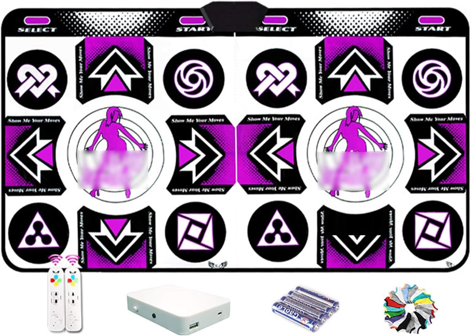 Step Dance mat Dancing Blanket Home TV Computer Dual-use Weight Loss Somatosensory Dancing Machine, Dance Mat Pad Pads Dancer Step Pads (Color : Noble Purple)