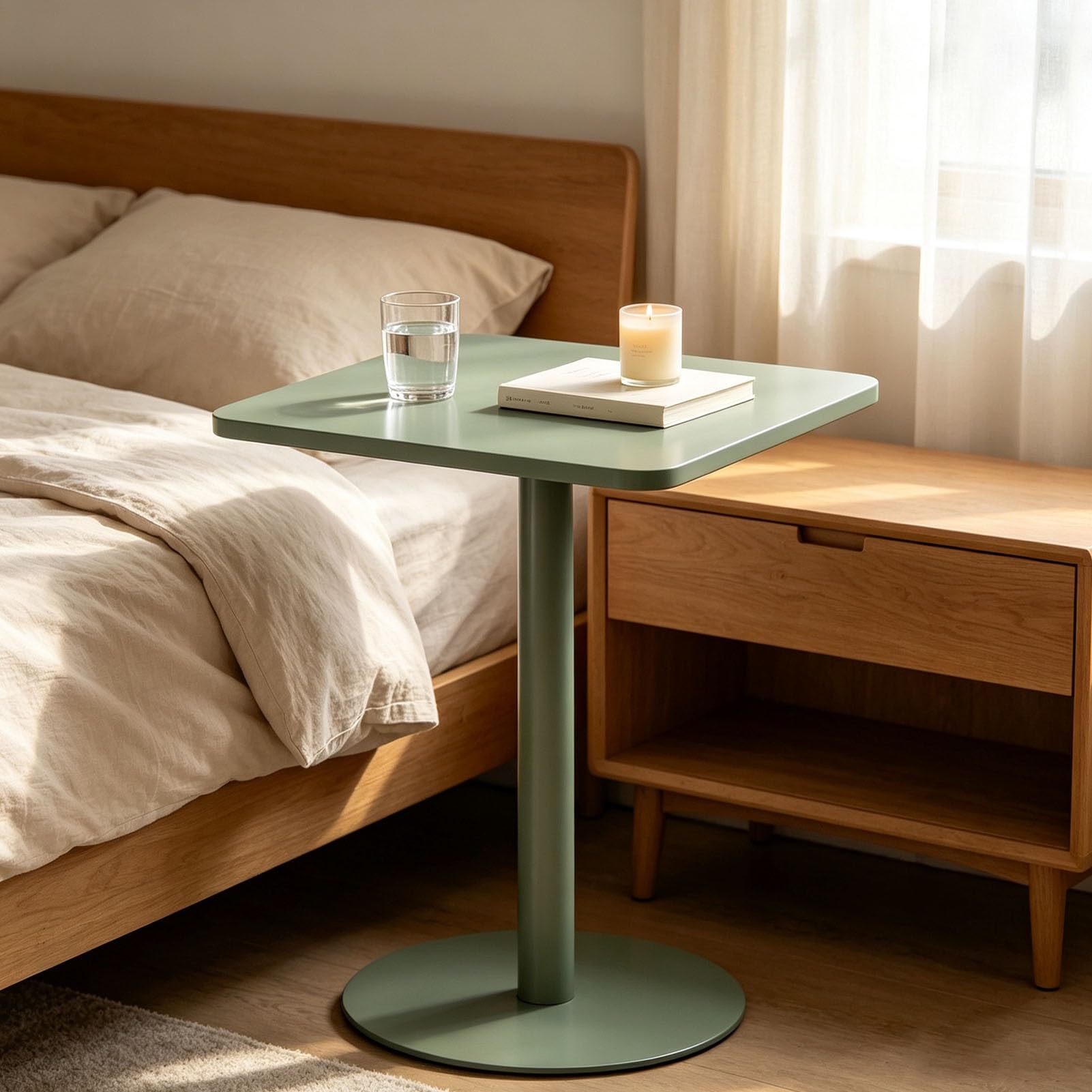 Mesa de centro auxiliar para desayunar en el sofá o leer en el salón