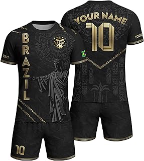 Custom Brazil Soccer Jersey Men Youth, Brazilian Jersey with Name Number, Personalized Brazil Soccer Jerseys