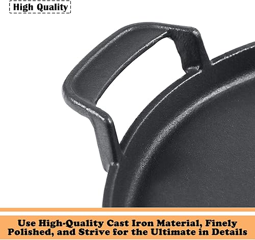 Miniatura 5 de Hisencn 7421 Gourmet BBQ System Plancha para parrilla Weber de carbón de 22 12 pulgadas, sartén de hierro fundido de 12 pulgadas para Weber Original