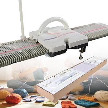 Automatic Knitting Machine for Adults 6.5 mm Medium Thickness 150 Stitches Knitting Device for Scarves / Hats with Accessories Plastic Sewing Tool Set for Household