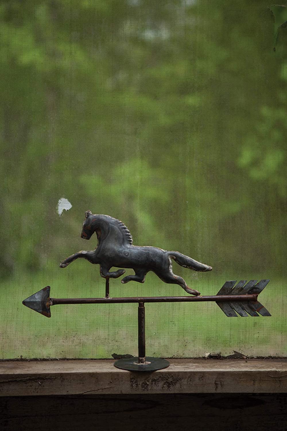 TAXXII Horse Weathervane Wind Vane Weather Decorative Metal Retro Farm Scene for House Garage Cupola Barn Or Pavilion