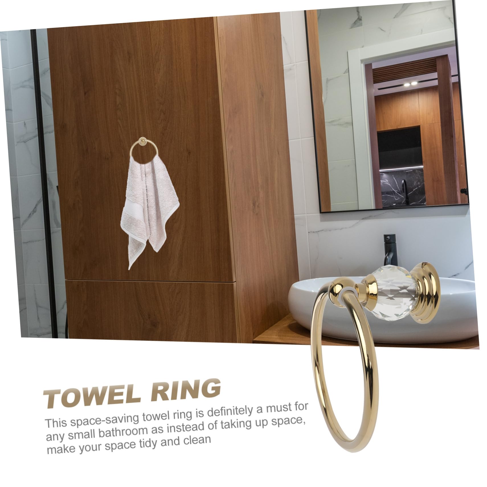 Anello Portasciugamani da Parete Bagno Rotondo Oro | Acciaio Inossidabile Elegante Semplice ed Retro Stile e Cucina Bagno