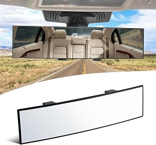 SINGARO Universal Panoramic Rear View Mirror - Wide Angle Blind Spot Eliminator for Cars, Trucks, SUVs, Jeeps & More