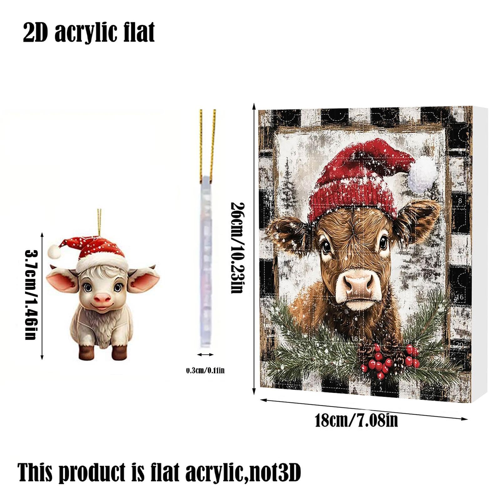 Calendrier De L'Avent 2025, Figurines De Vaches Highland