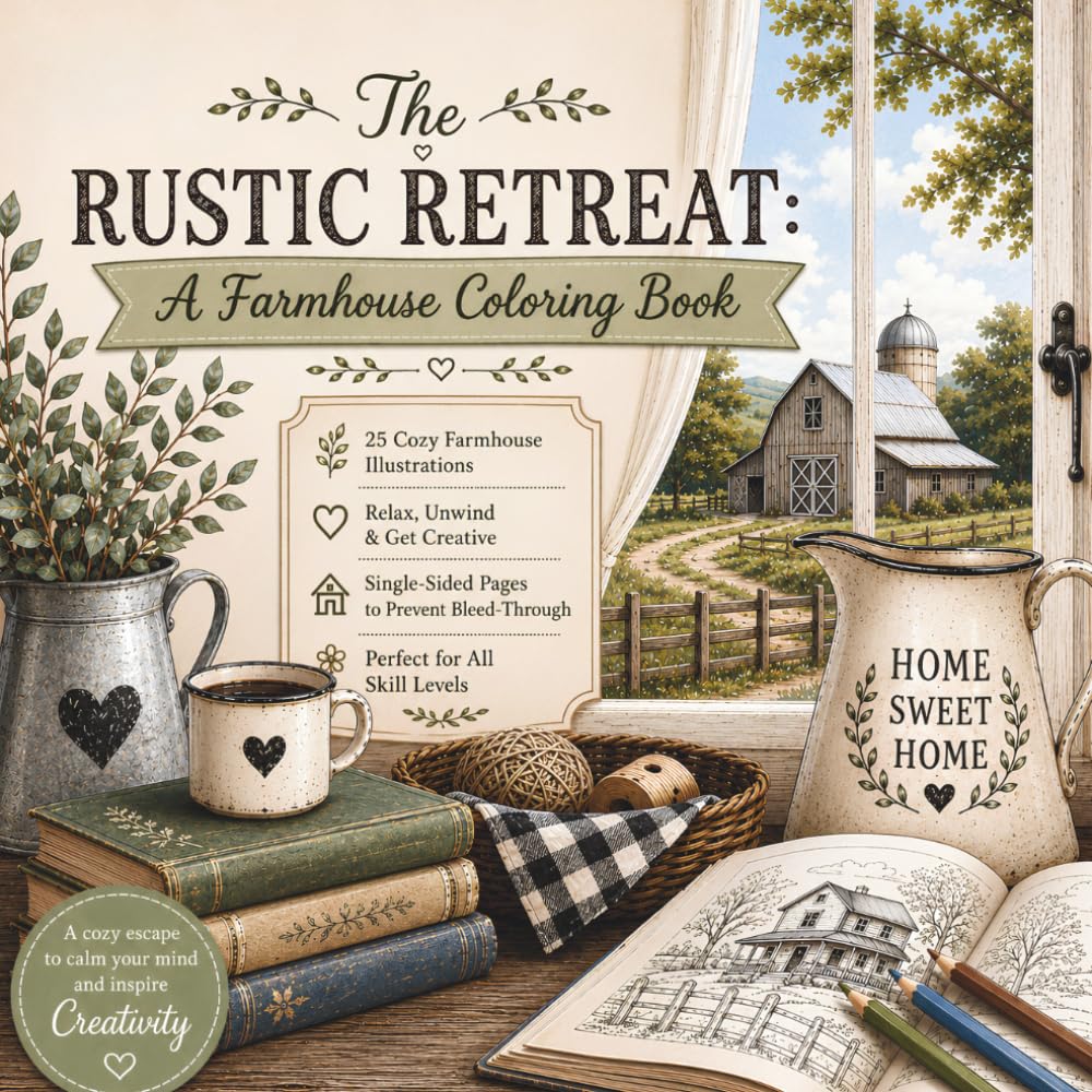 Rustic Retreat: A Farmhouse Coloring Book