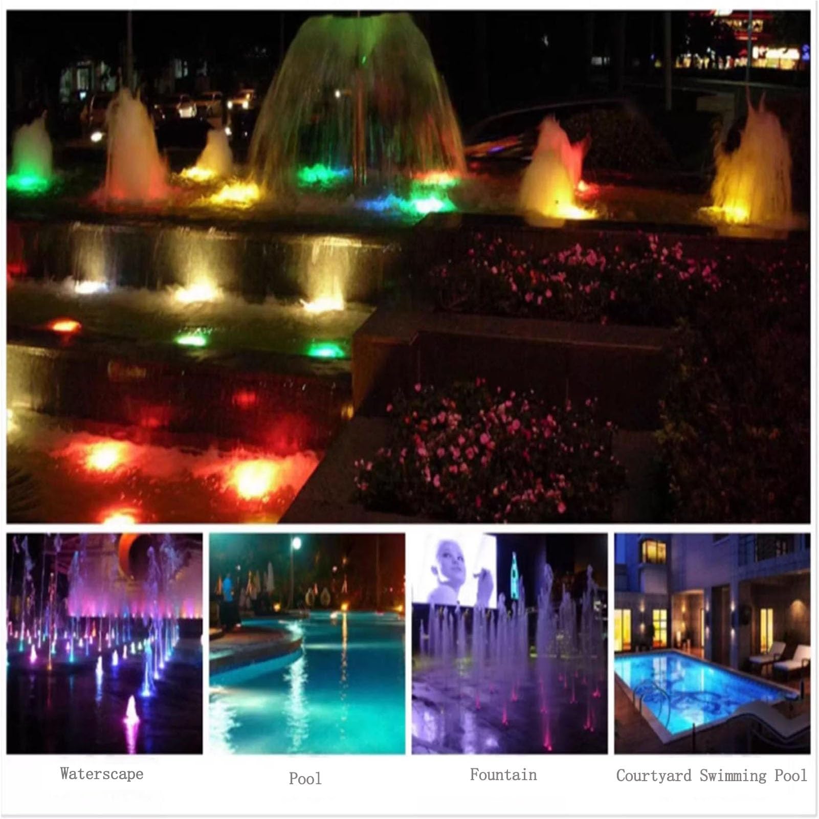 Incasso Faretto Subacquei - Luce Da Immersione A RGB, 12V/24V Con Faretti Con Telecomando, Illuminazione Per Laghetti In Acciaio Inossidabile Impermeabile IP68, Per Decorazioni Subacquee(9w(220V))