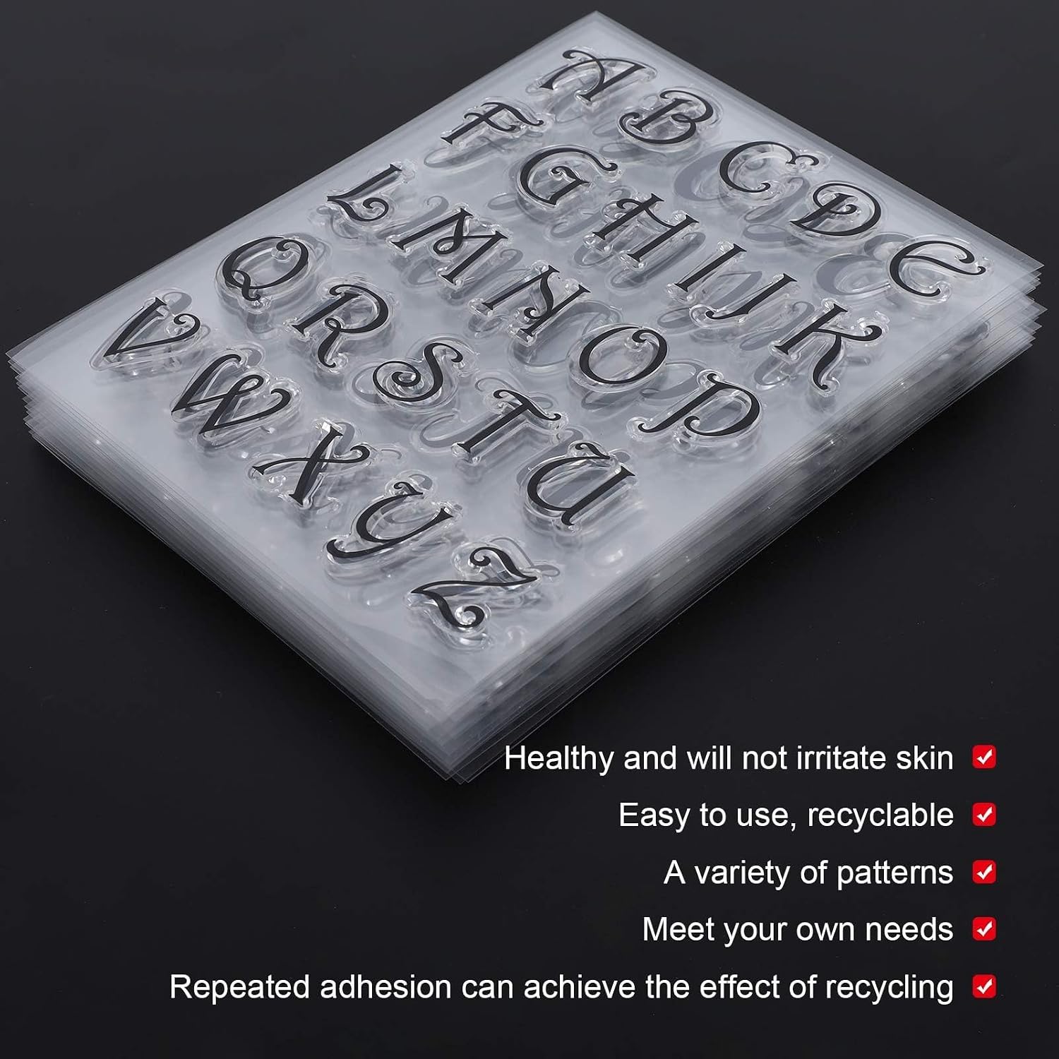8PCS Letter Stamp, Planner Stamps, Alphabet Stamps Suitable for Making Cards, Diary Decorations Greeting Cards Invitations Envelopes