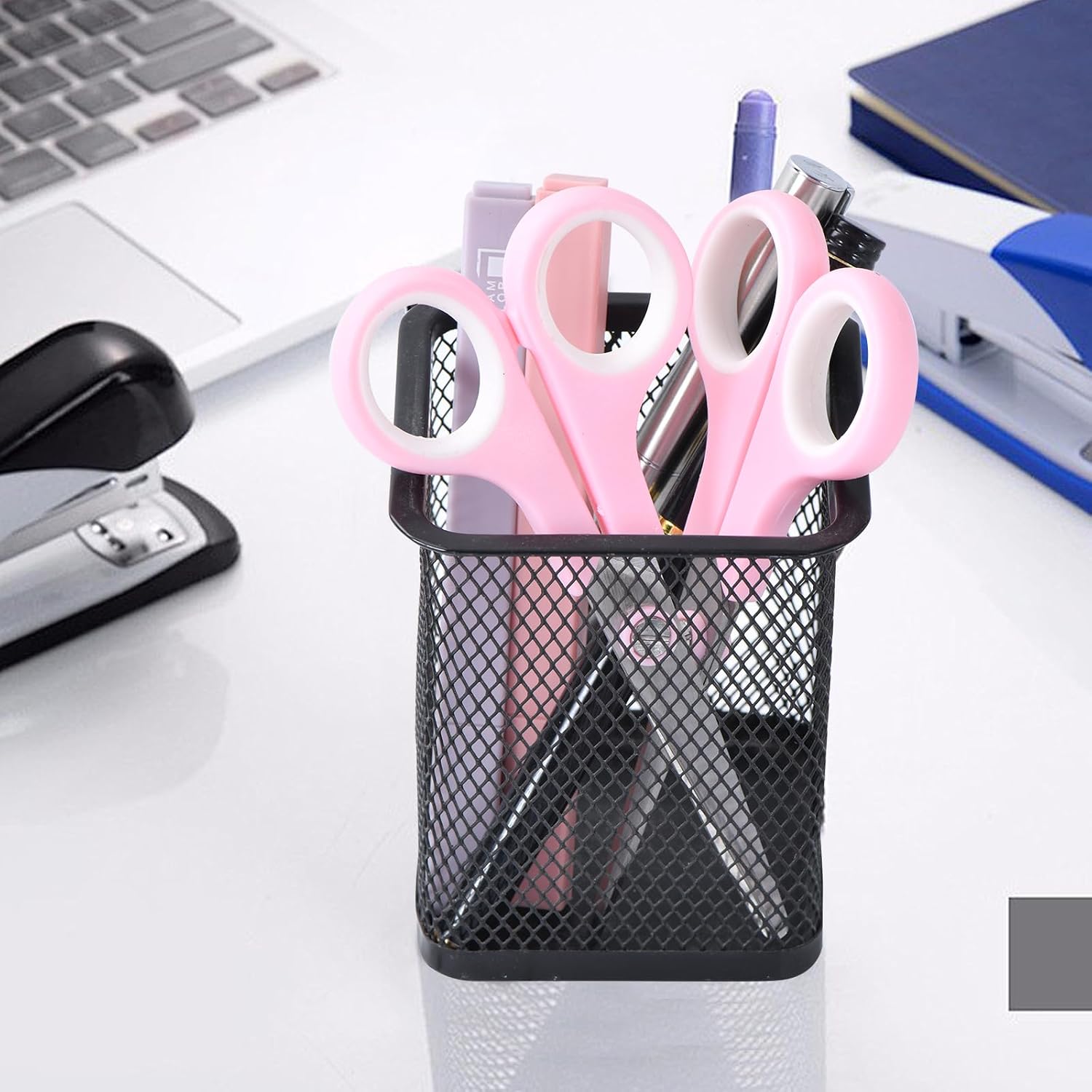 Pink Scissors, 5.5" All Purpose Scissor for Home and School, Stainless Steel Craft Sewing Fabric Shears with Comfort Grip, Right/Left Handed (1 Pack)