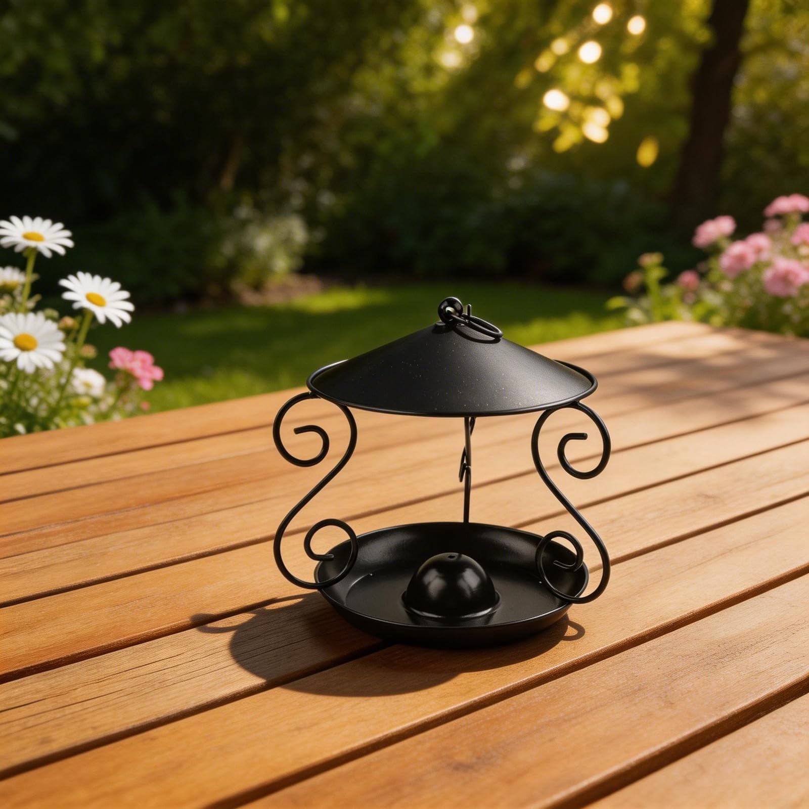 Contenitore Nettare Uccelli Design Elegante Nero