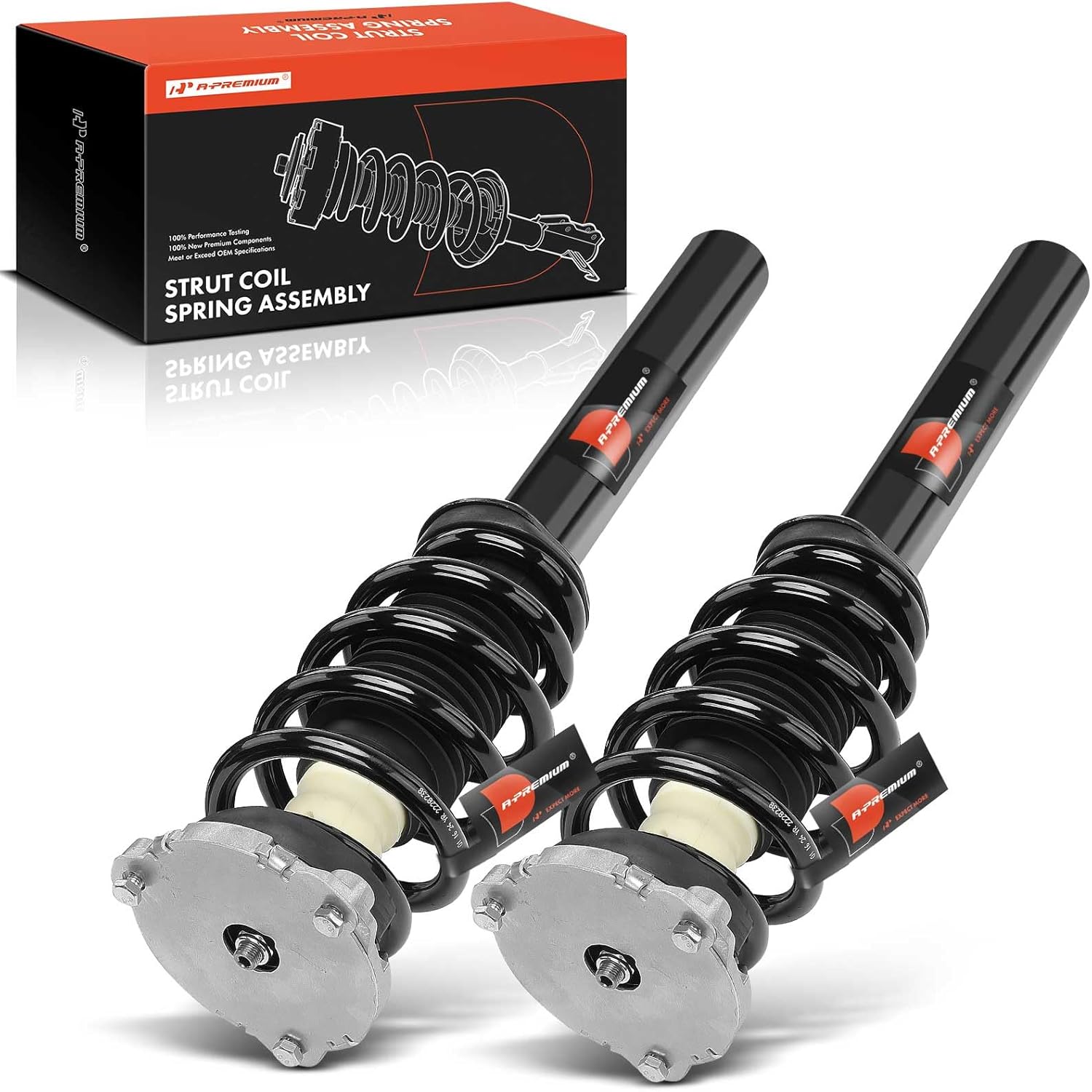 A-Premium Front Pair (2) Complete Strut and Coil Spring Assembly Compatible with Volvo XC90 2016-2017, Driver and Passenger Side