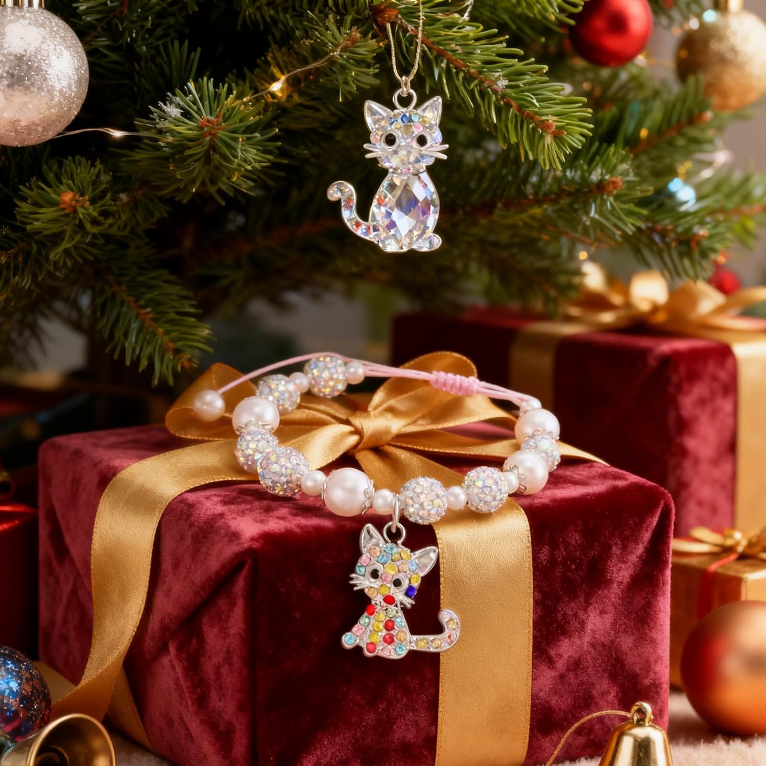 HUTIMY Cat Gift for Women Teenagers Birthday Cute Cats Owners Mom Lady Merch Cat Bracelet - Image 4