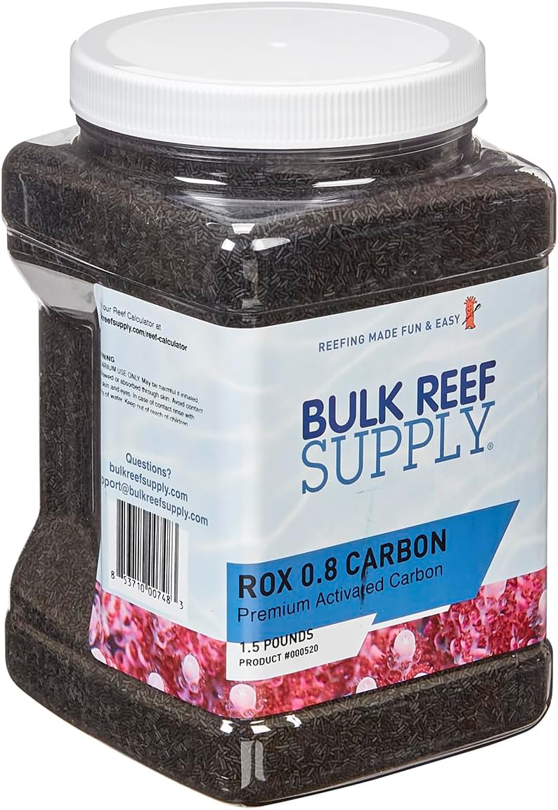 Bulk Reef Supply Premium ROX 0.8 Aquarium Carbon for Freshwater & Saltwater Aquariums (1 Gallon)
