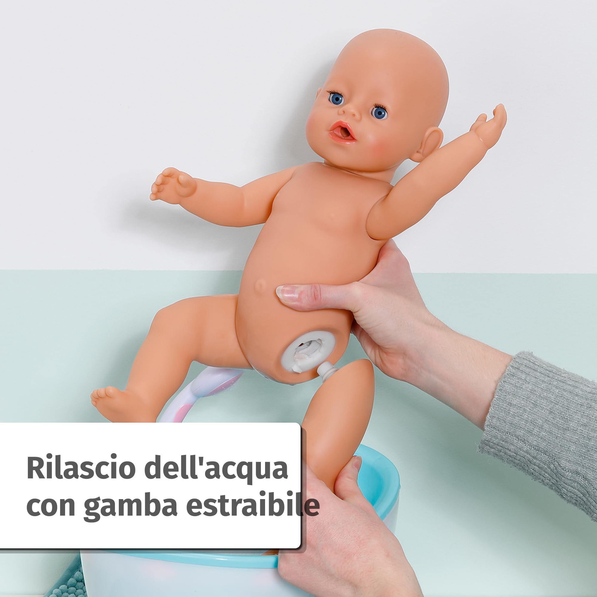 BABY born Emma - Bambola alta 43 cm - 10 funzioni con accessori e tutina - Funziona completamente senza batterie - Adatto per bambini a partire dai 3 anni di età