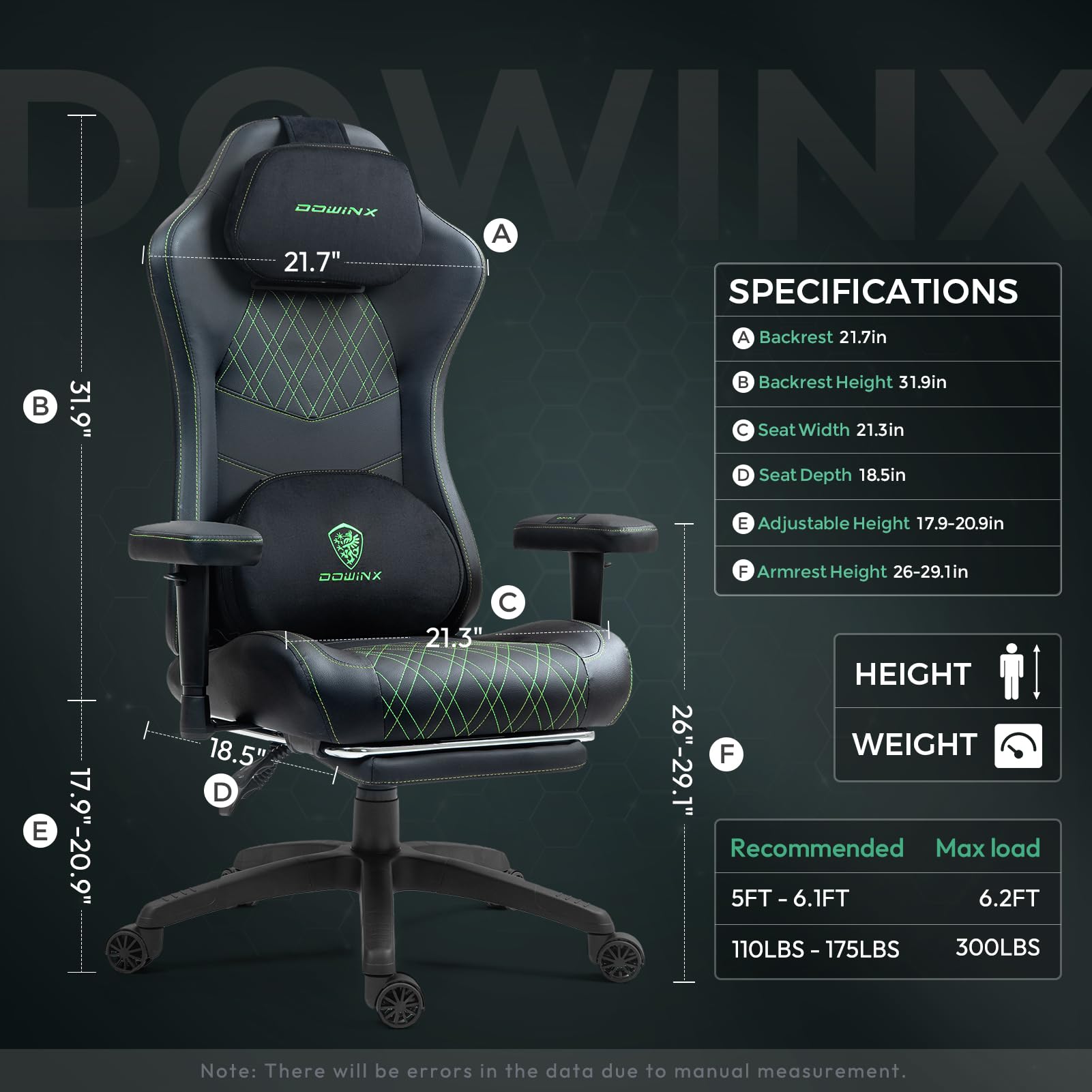 Dowinx Big And Tall Office Chair Dowinx Gaming Chair With Pocket