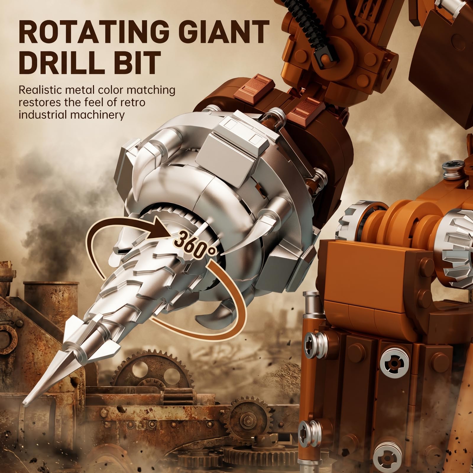 Steam Mech Building Set per adulti, Robot Warrior Building Block Toy con Minifigure Nano Warrior, Kit modello robot con arma 30704, Cool Creative Display Regali da collezione 14+ 1777 PCS