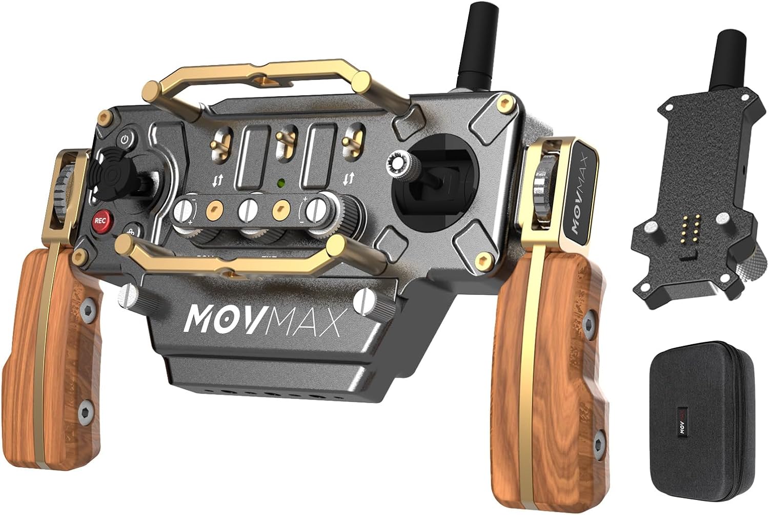 MOVMAX Remote Controller Kit for DJI Ronin Series Stabilizers (DJI Rs4Pro / Rs4 / Rs3Pro / Rs2),2.4GHZ Antennas, Aluminum Alloy 150m Wireless Connection with Storage Case