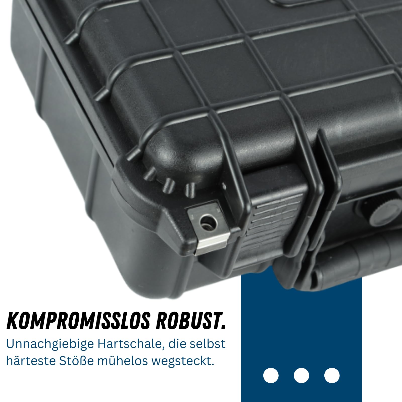 Magnet-Kauf Fotokoffer Mit Schaum - Universalkoffer Schutzkoffer Mit Schaumstoff - Transportkoffer - Pistolenkoffer Kunststoff - Kammerkoffer Klein und Groß Wasserdicht (34x29x15,2 cm)